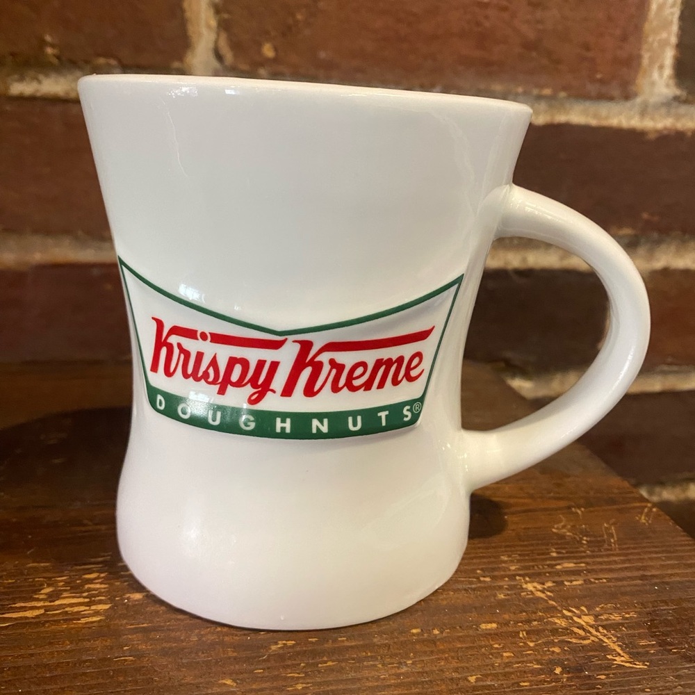 White Raised Krispy Kreme Thick Mug